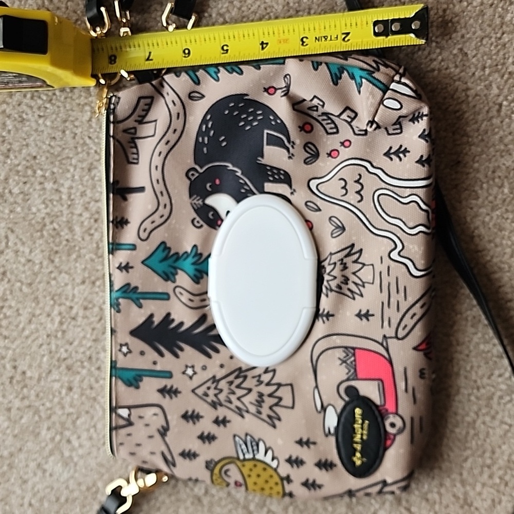 Nature Print Tan Diaper Pouch - Picture 8 of 10